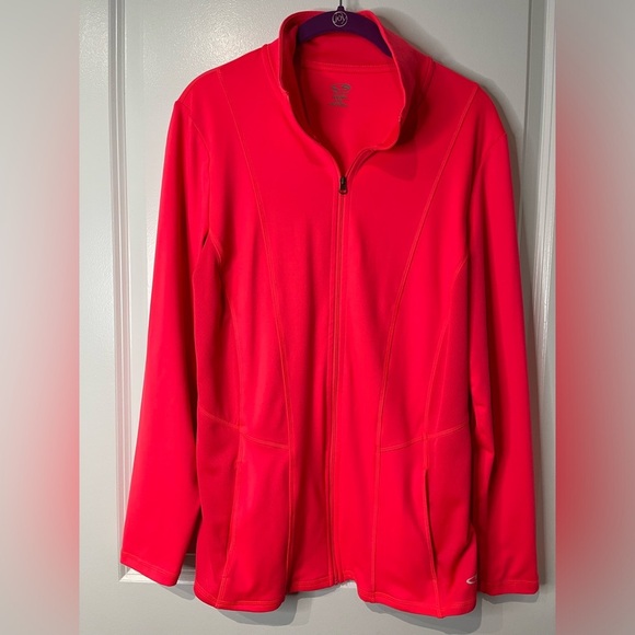 Old Navy Bundle 2 Jackets. Full Zip Red/Orange Large. 1/2 Zip Blue X-Large EUC - Picture 2 of 5